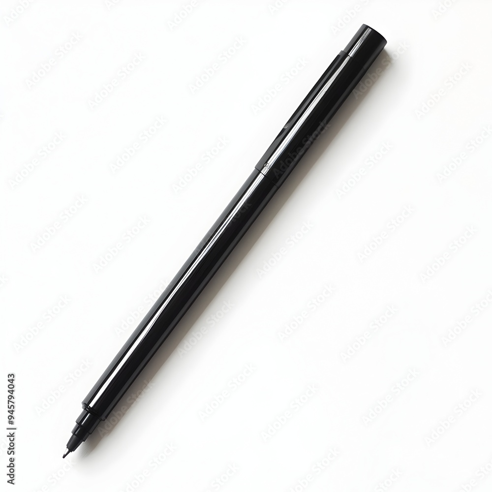 Black Marker Pen on a Clean White Background Black Marker Pen on a Clean White Background