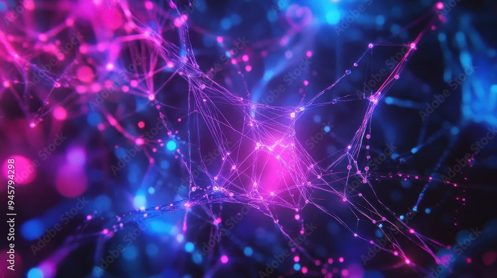 Abstract Neon Light Web Network Background Abstract Neon Light Web Network Background