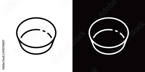 桶のシンプルなラインアイコン