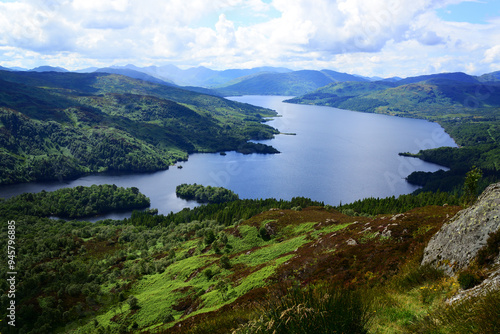 Loch Katrine, viewed from the summit of Ben A'an, in The Trossachs area of Scotland