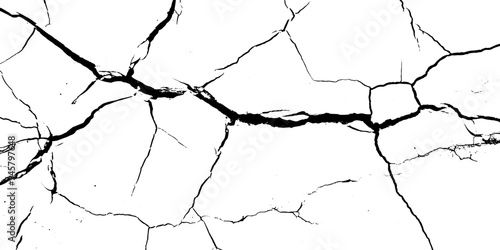 old wall background crack vector, grunge texture. crack on the wall with broken pieces. 