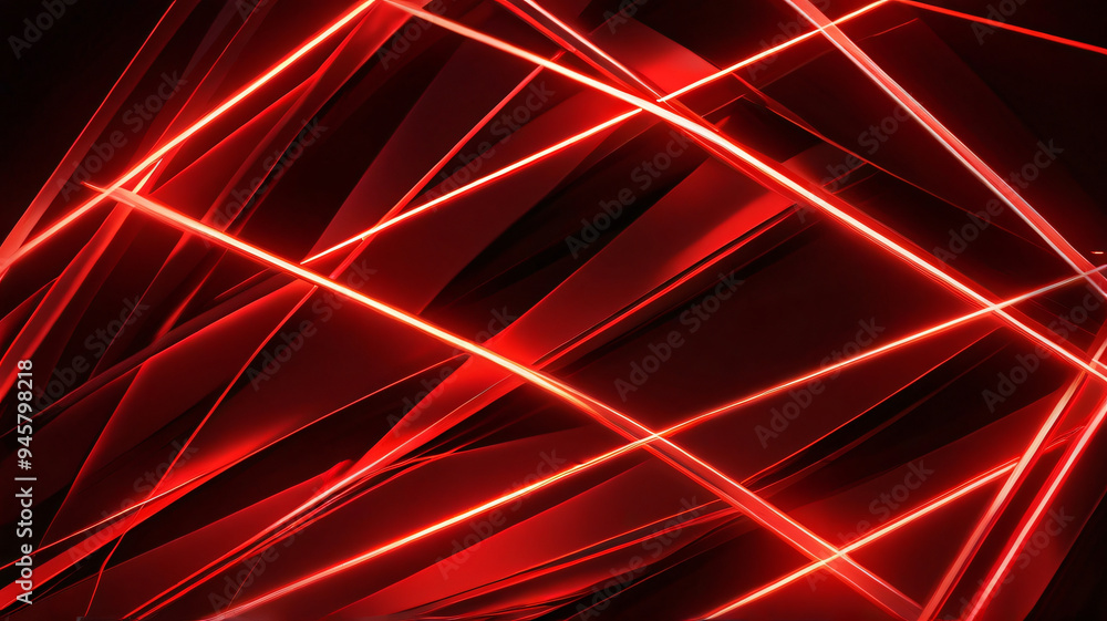 Fototapeta premium abstract Dynamic Red Neon Lights futuristic background,modern technology theme