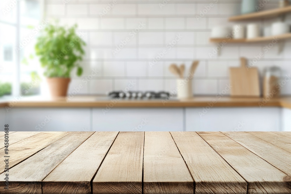 kitchen table background, wood counter top on blur of white clean abstract home interior with bokeh. used for display or montage your wooden for dining background. table banner , ai kitchen table background, wood counter top on blur of white clean abstract home interior with bokeh. used for display or montage your wooden for dining background. table banner , ai