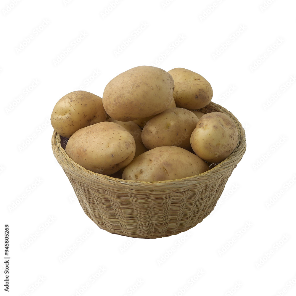 Potatoes Fresh 3D Style,Transparent background Potatoes Fresh 3D Style,Transparent background