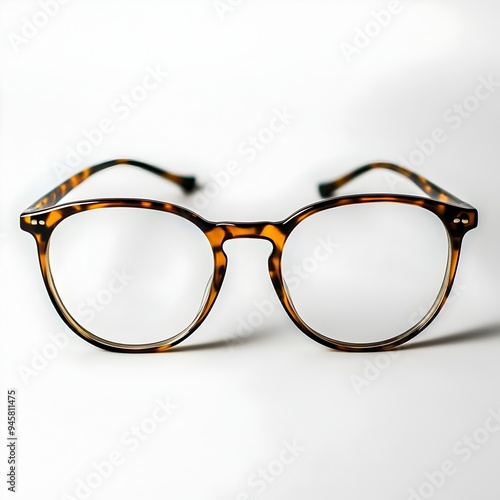 Stylish Tortoiseshell Reading Glasses on a Clean White Background