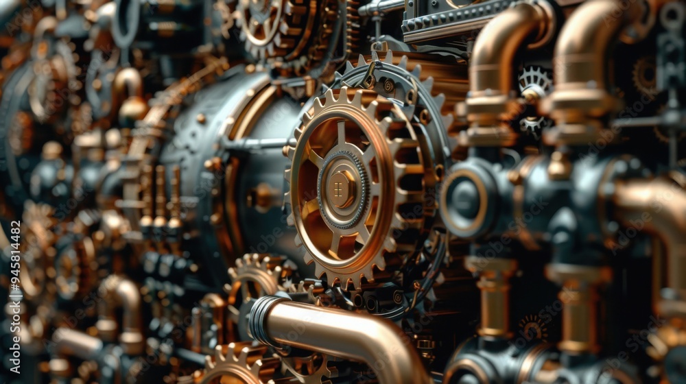 Steampunk mechanical gear unit Steampunk mechanical gear unit