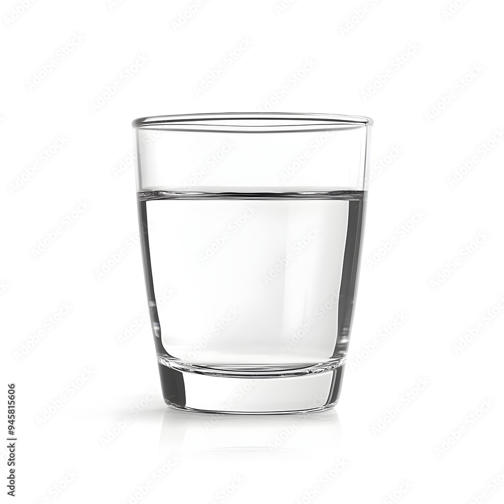 Transparent Glass of Water on White Background Transparent Glass of Water on White Background