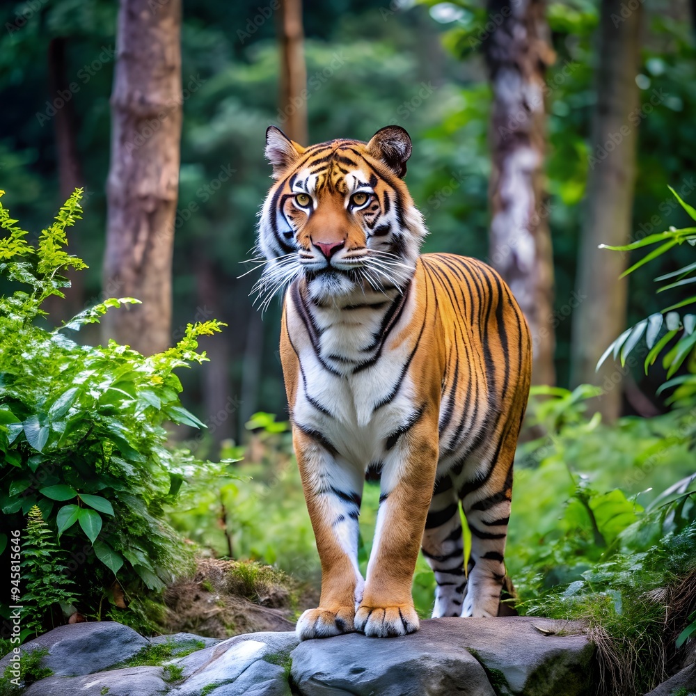 Obraz premium Majestic Tiger on the Rock