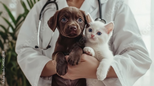 The Veterinarian Holding Pets photo