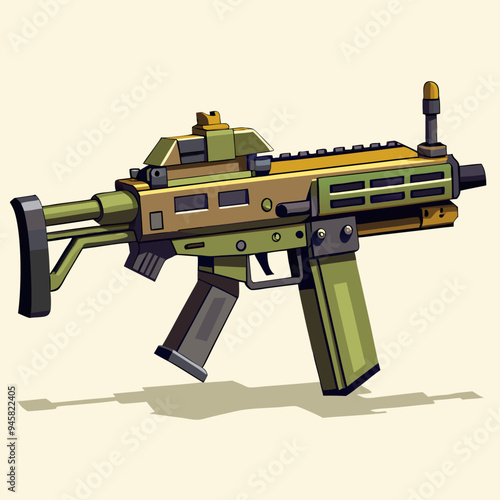 automatic weapon vector illustration