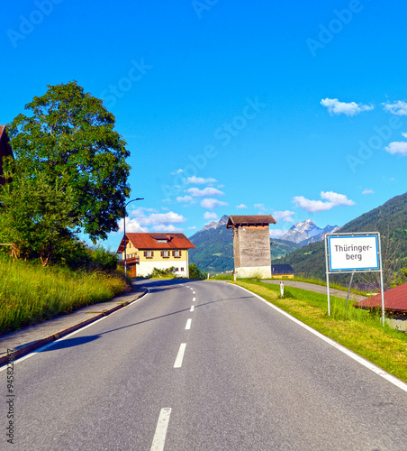 Ortseinfahrt Thüringerberg in Vorarlberg (Österreich) photo