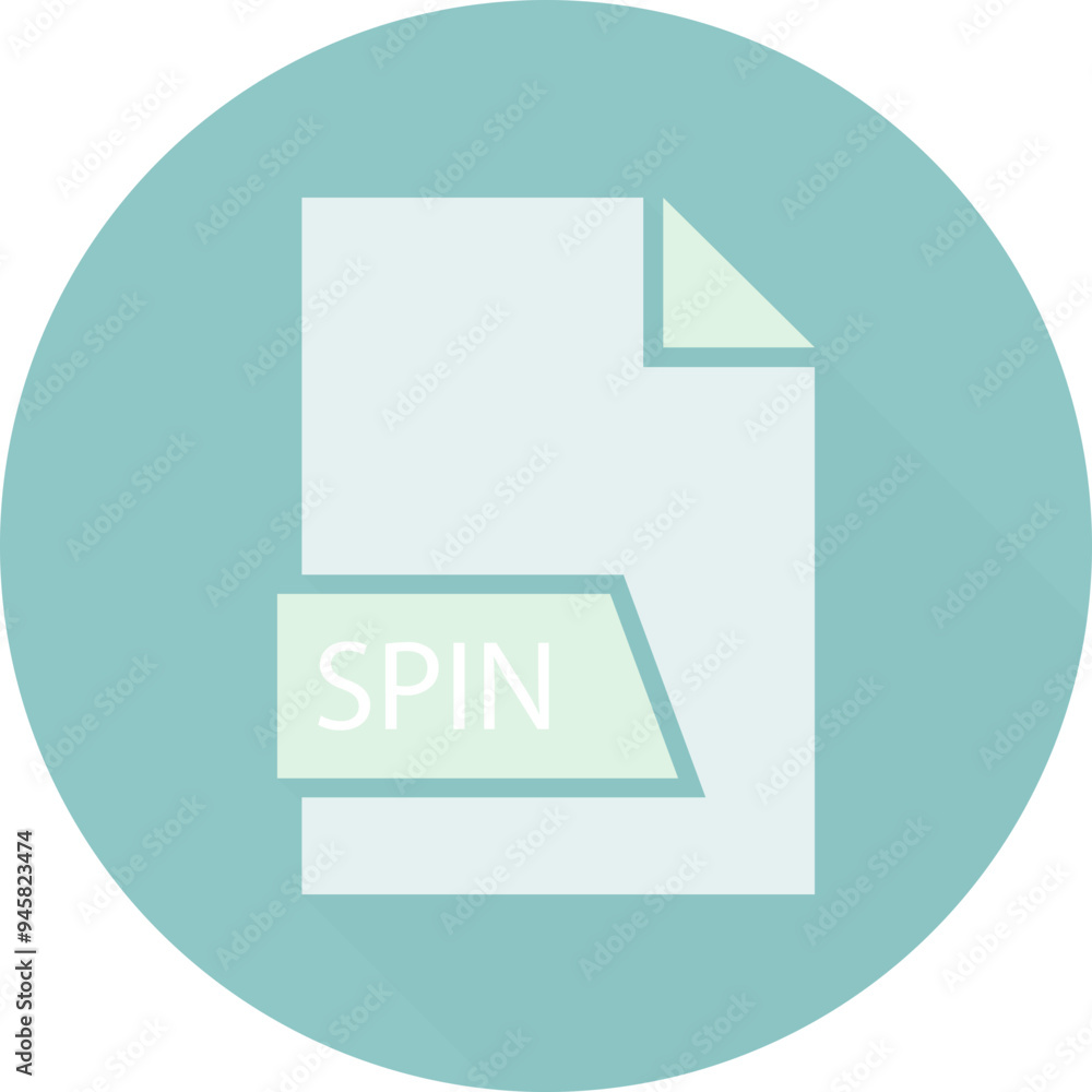 SPIN File format icon space in shapes and circular shape outside SPIN File format icon space in shapes and circular shape outside