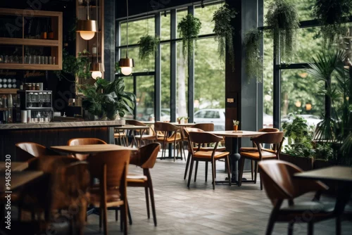 Obraz Interior of a modern empty cafe