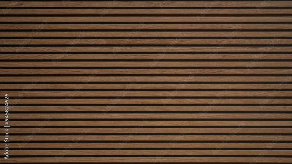 Wood background banner - Brown wooden acoustic panel wall texture, horizontal Wood background banner - Brown wooden acoustic panel wall texture, horizontal