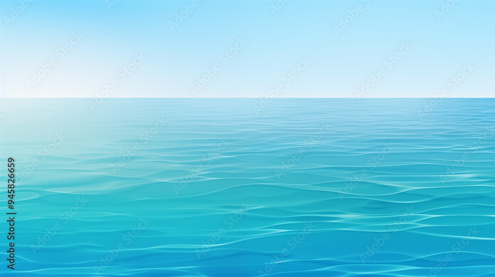custom made wallpaper toronto digitalTranquil Aqua Ocean With Gentle Ripples Under A Clear Blue Sky