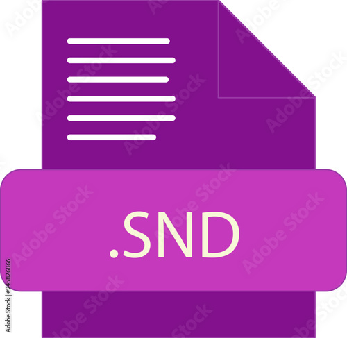 SND File extension icon fill and bebes writting