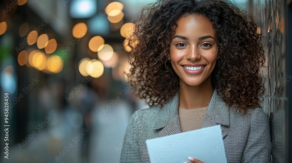 Close-up photo Business woman at work outdoors Close-up photo Business woman at work outdoors