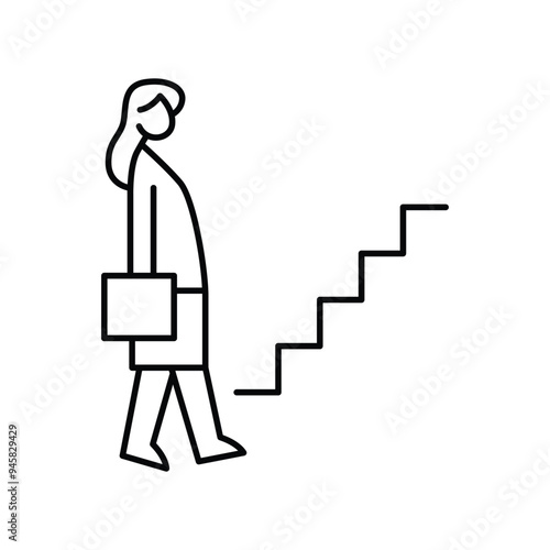 career outline icon vector design good for web or mobile app
