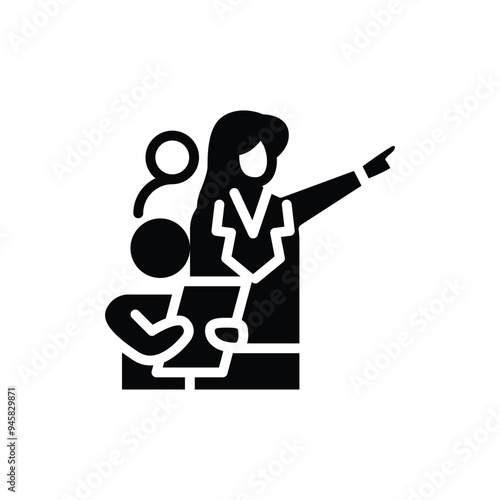 team leader solid icon vector design good for web or mobile app