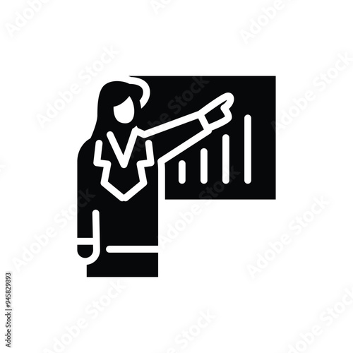 presentation solid icon vector design good for web or mobile app