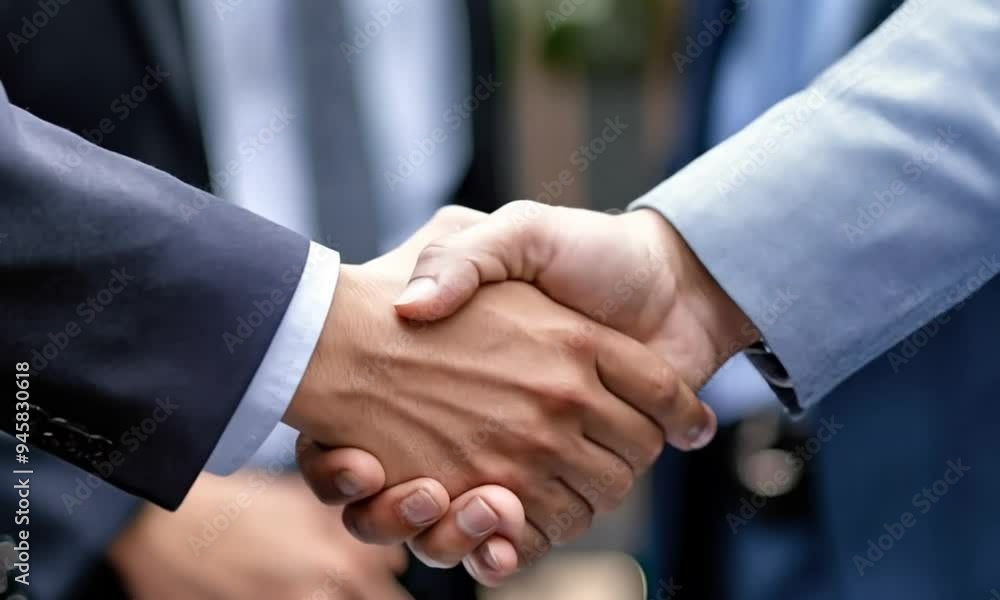Close-up of two hands shaking in agreement Close-up of two hands shaking in agreement