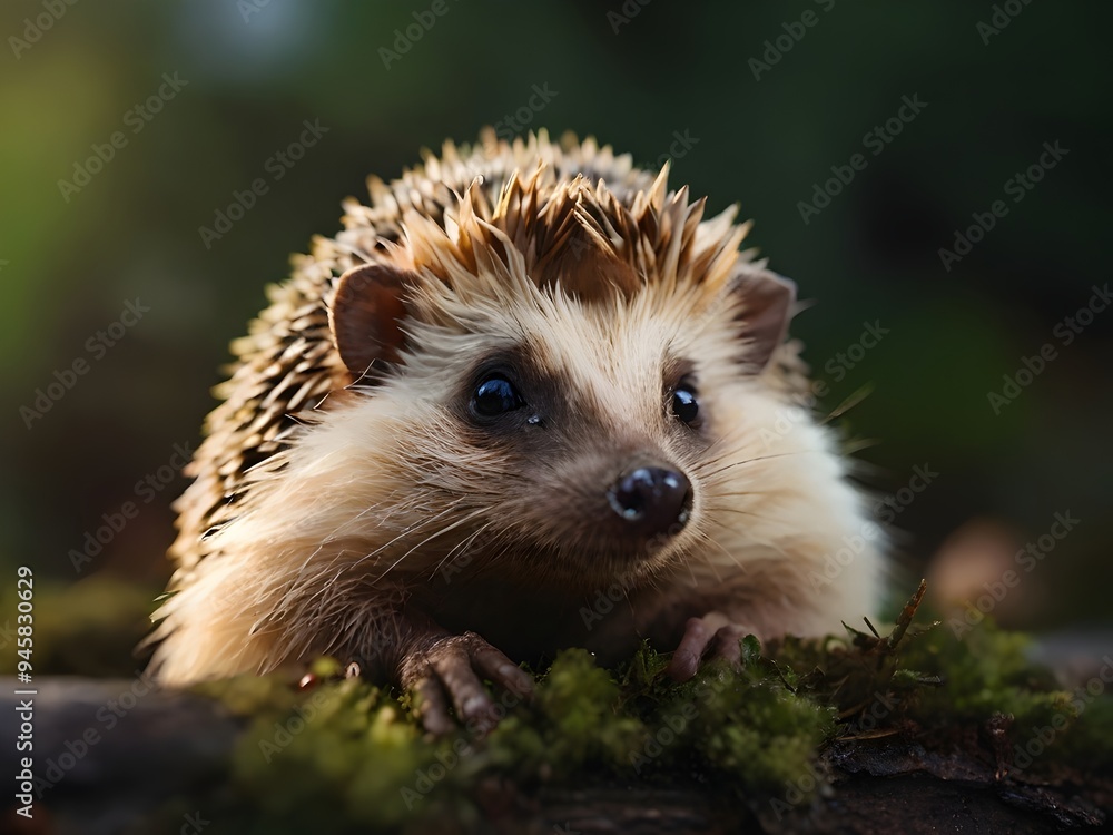 Hedgehog Surrounded by Autumn Leaves, Perfect for Fall Decor and Nature-Inspired Art Hedgehog Surrounded by Autumn Leaves, Perfect for Fall Decor and Nature-Inspired Art