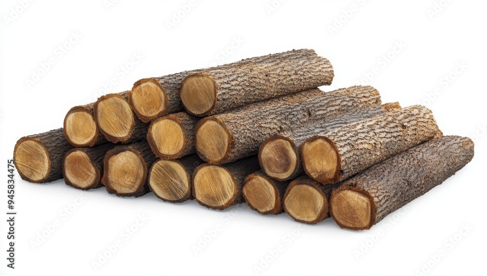 Isolated wooden log pile on transparent background Isolated wooden log pile on transparent background