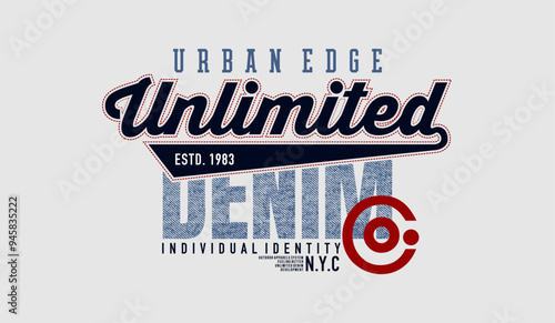 Urban edge, identity, unlimited, abstract typography motivational quotes modern design slogan. Vector illustration graphics print t shirt, apparel, background, poster, banner, postcard or social media