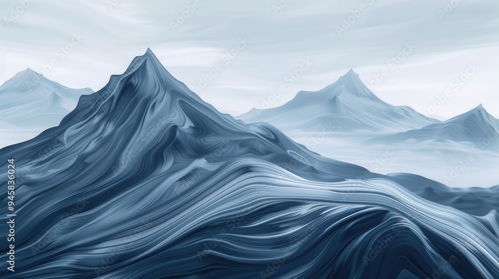 Mountain Line Art Wallpaper - Luxury Scenic Background for Cover, Invitation, and Packaging Design. AI generated illustration Mountain Line Art Wallpaper - Luxury Scenic Background for Cover, Invitation, and Packaging Design. AI generated illustration