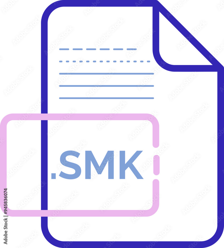 SMK File extension icon little dot and color fill SMK File extension icon little dot and color fill