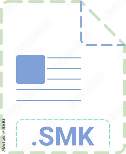 SMK File icon minsk dashed rounded outline photo