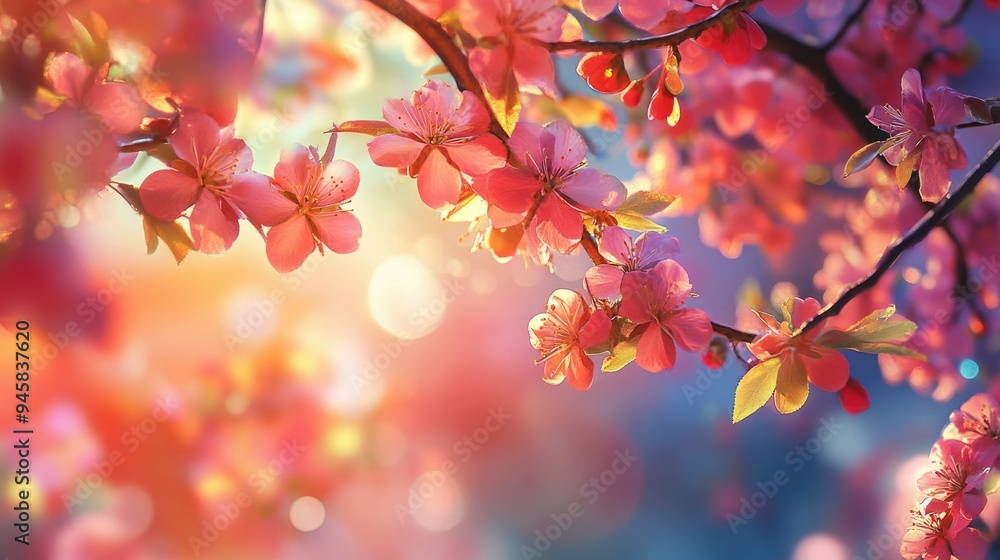 Colorful spring blossoms, filling the scene with vibrant hues and energy, perfect for a wallpaper. Colorful spring blossoms, filling the scene with vibrant hues and energy, perfect for a wallpaper.