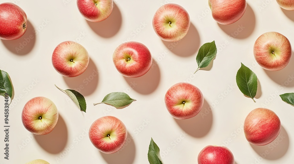 Crisp, fresh apples arranged in a studio, ideal for product photography and branding. Crisp, fresh apples arranged in a studio, ideal for product photography and branding.