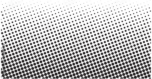 Retro pixelated backdrop. vector halftone textured template. vanishing polka dot background. comic book pop art background