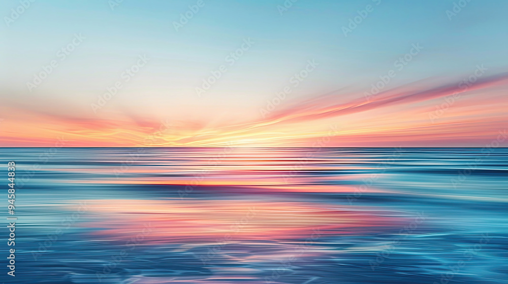 Vibrant Ocean Sunset with Colorful Reflections Vibrant Ocean Sunset with Colorful Reflections