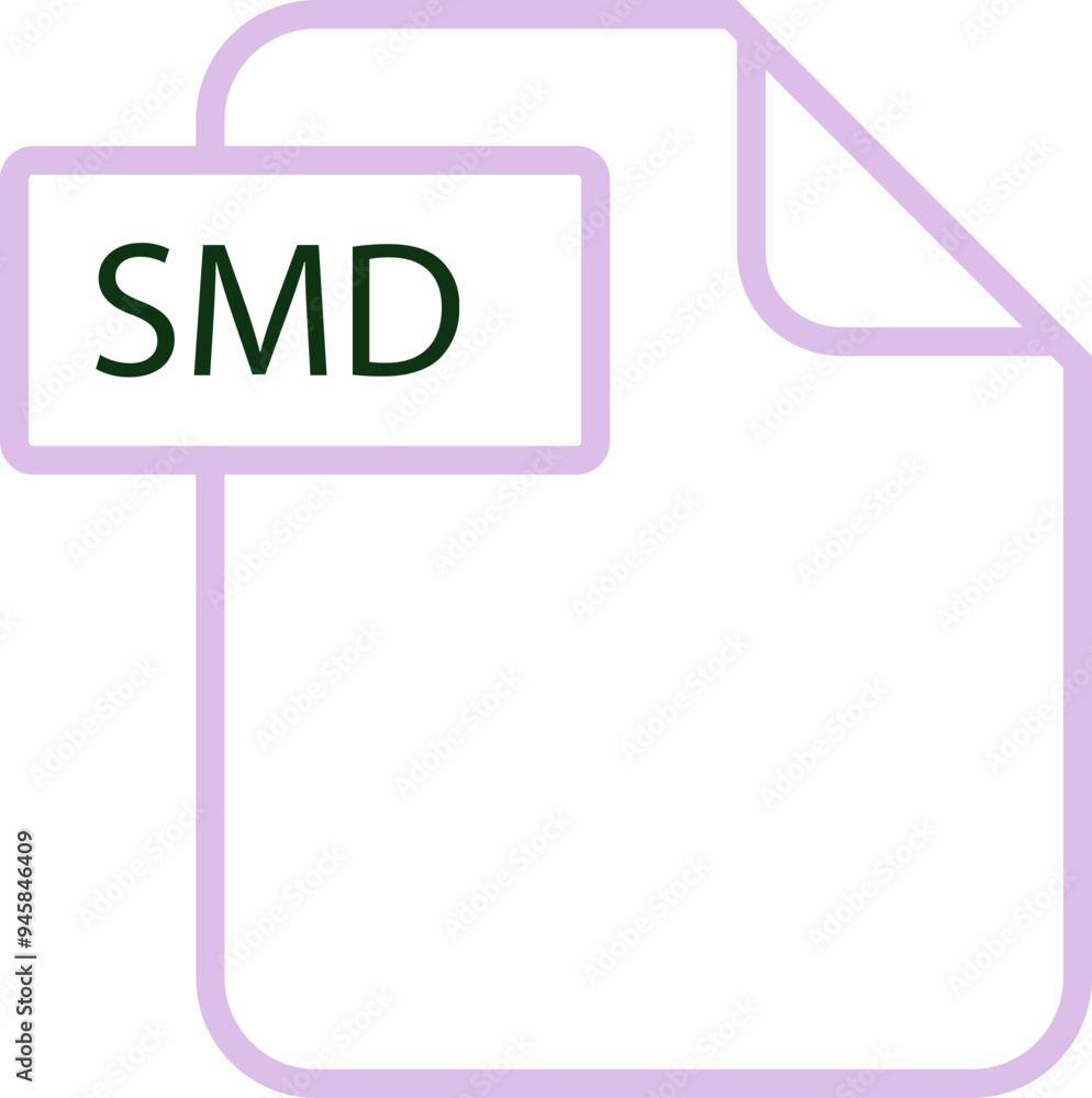 SMD File format icon rounded shapes outline SMD File format icon rounded shapes outline