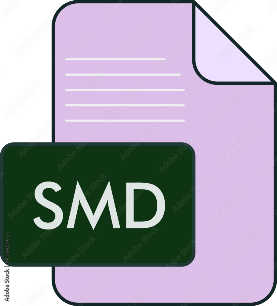 SMD File extension icon little dot and color fill SMD File extension icon little dot and color fill
