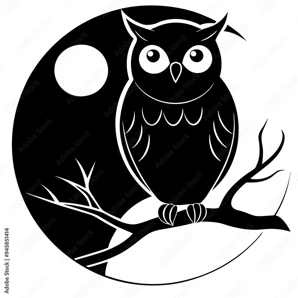 Fototapeta premium owl on branch