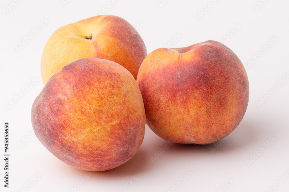 Peaches close-up on a white background. Peaches close-up on a white background.