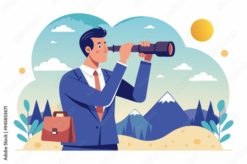 Search for opportunity, business vision, success direction or finding new employee, career future, secret discovery or research concept, businessman look through telescope or binoculars with big eye.
Search for opportunity, business vision, success direction or finding new employee, career future, secret discovery or research concept, businessman look through telescope or binoculars with big eye.
