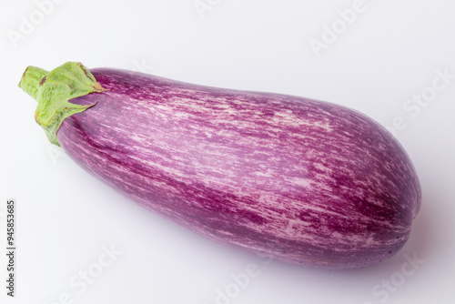 Wallpaper Mural Striped eggplant on a white background, close-up. Torontodigital.ca
