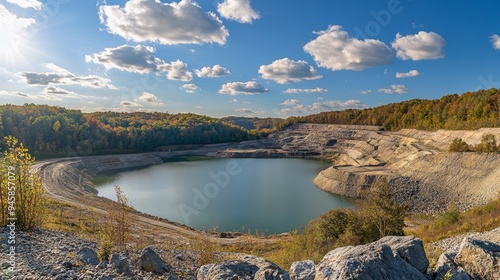 Tochigi, Utsunomiya, Japan, quarry, Kanohon mine in Utsunomiya, Tochigi Prefecture, Japan photo