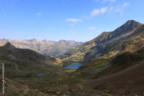 Lac du Col d'Arratille in the French Pyrenees, mountain lake near Cauterets, on the French-Spanish border photo