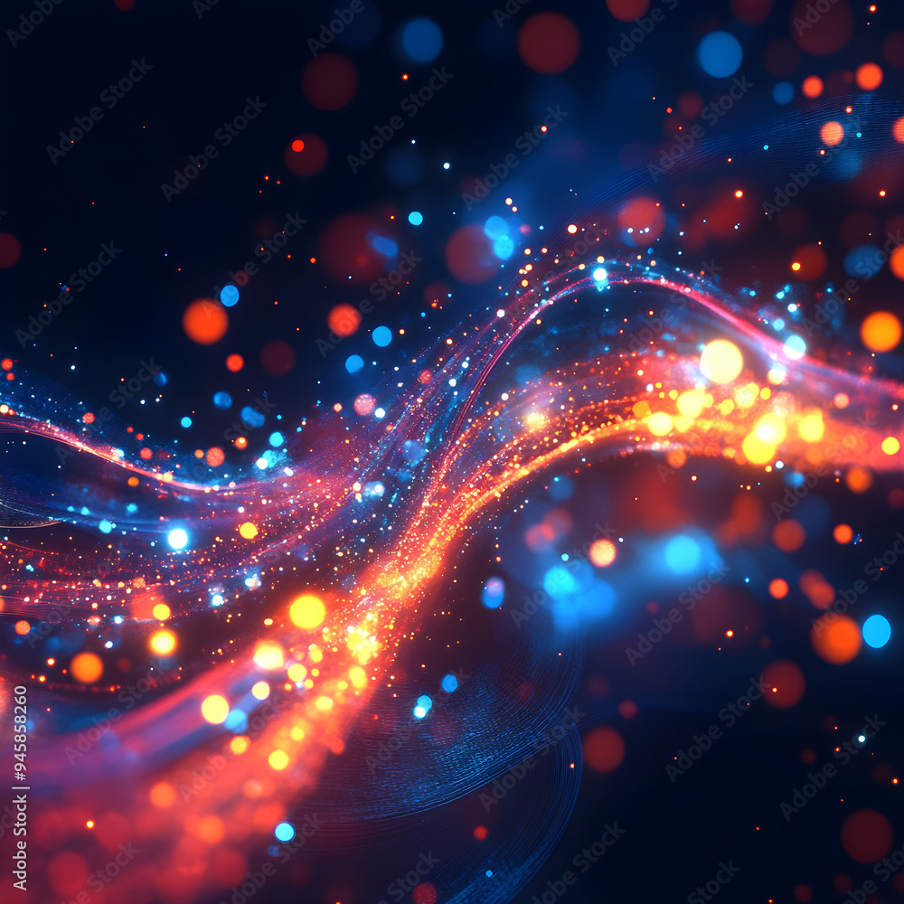 Fototapeta premium Digital technology abstract background with image