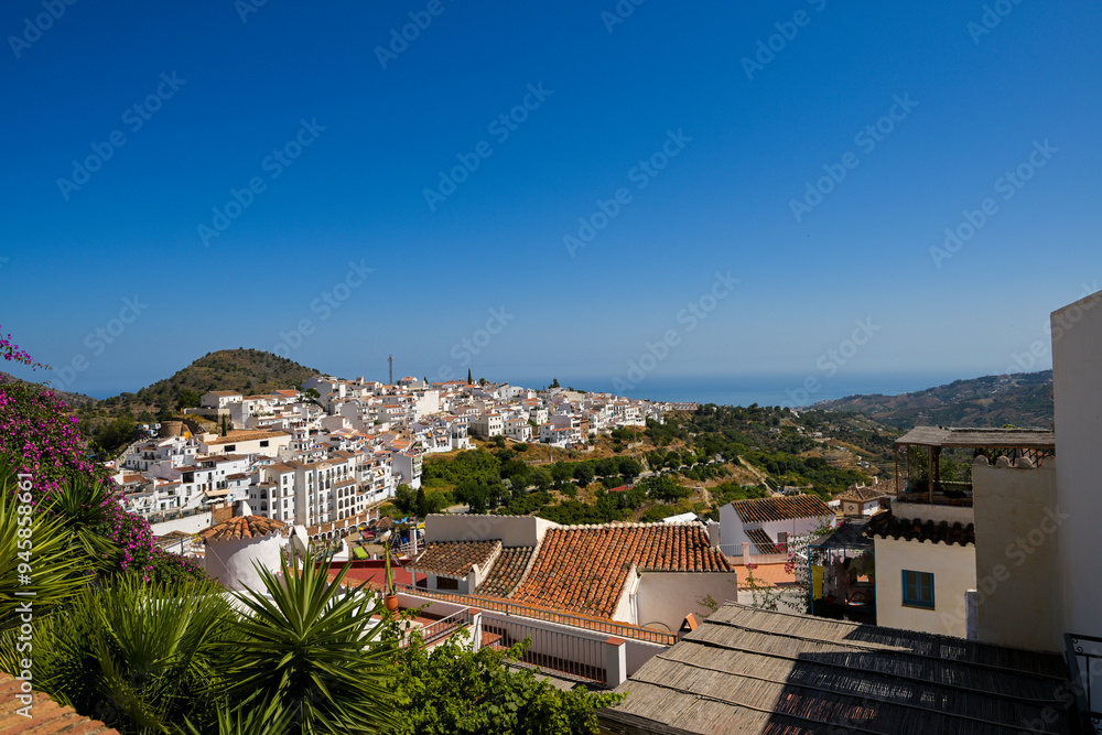 Fototapeta premium Frigiliana, White Spanish Village, Nerja, Andalusia, Spain