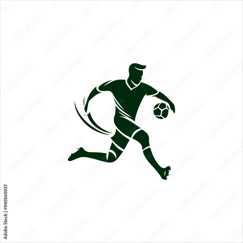 Obraz premium Football Training Academy Logo Design. Sport Vector Illustration.