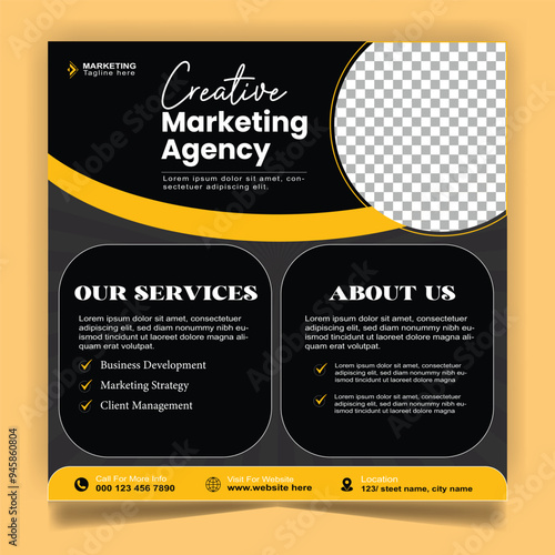 Digital Marketing Social Media Post banner Template, Digital marketing agency web banner, Digital marketing expert banner. social media post banner design template. digital business marketing post.
