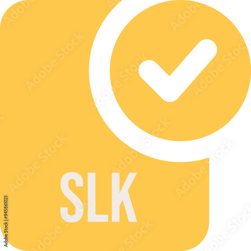 SLK ip file icon with black checked mark photo