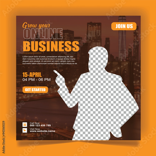 Digital Marketing Social Media Post banner Template, Digital marketing agency web banner, Digital marketing expert banner. social media post banner design template. digital business marketing post.