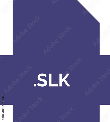 SLK File extension icon fill crisp corners with symbol photo